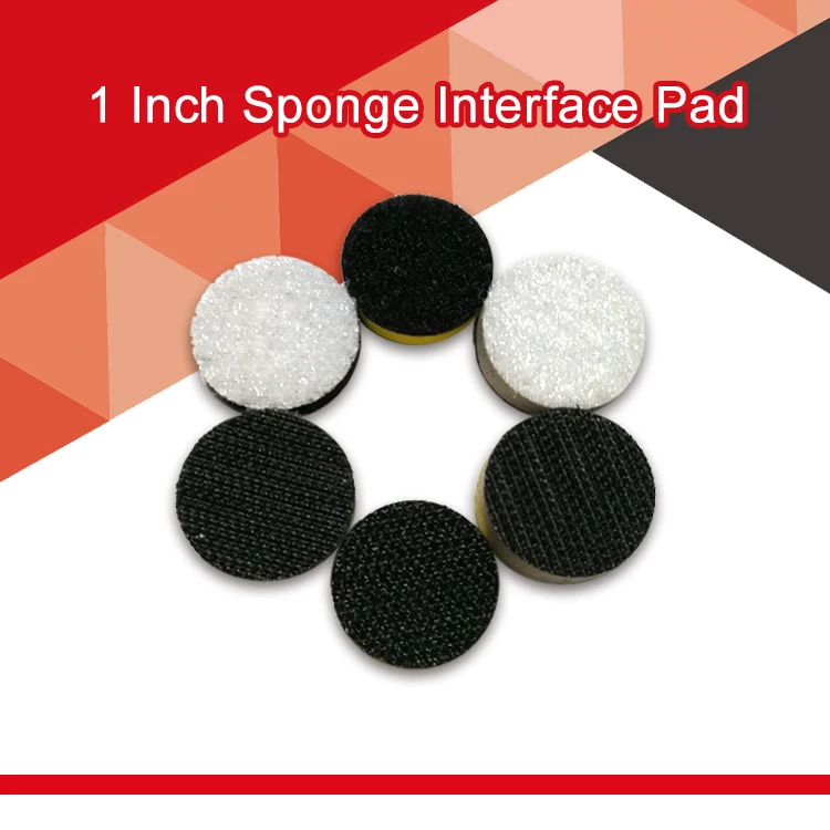 

1 Inch 25MM Sponge Interface Pad Buffering Pad for Sander Backing Pad Polishing Grinding Power Tool Accessories - Hook and Loop