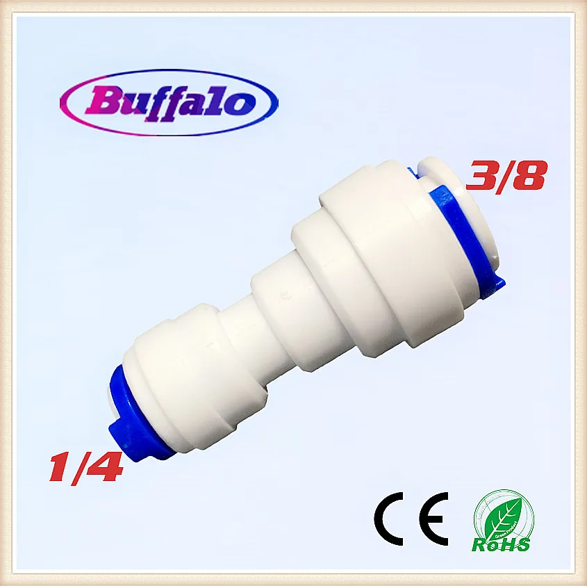 Raccord Rapide 1/4" à 3/8" Sourcing Map - Pour Purificateur RO, Machine à Glaçons - Blanc 2Pcs