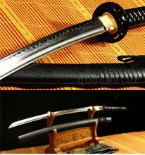 41 DAMASCUS FOLDED STEEL CLAY TEMPERED IRON TSUBA JAPANESE SAMURAI SWORD KATANA