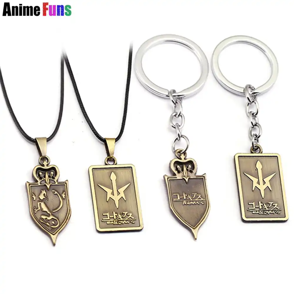 Anime Code Geass Lelouch Of The Rebellion Choker Necklace Logo Keyring Keychain Charm Gift Souvenir Drop Shipping Pendant Necklaces Aliexpress