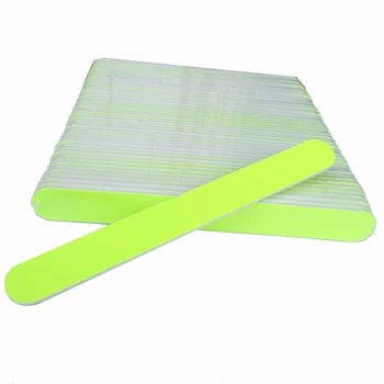 

Wholesale 50X Straight Double Side Design Nail File 100/180 Fluorescent Yellow Professional Plastic Salon UV Gel Manicure Files