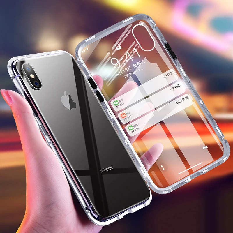 

For iphone 7 x xs max xr Magnet Bumper Case supreme For iphone 6 7 8 plus case xsmax x s r 6plus 7plus 8plus 6plus Phone Cases