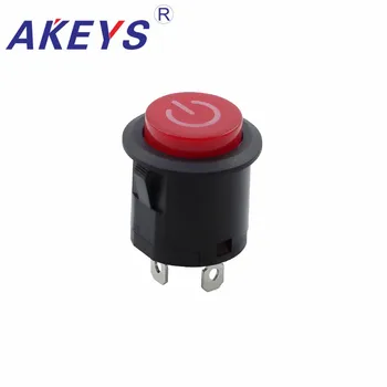 

10PCS DS-422AD 18mm red Round head self-latching electric bus push button lockout switch