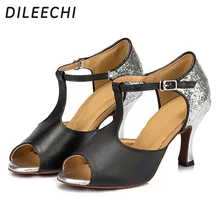 Dileechi Новое поступление танцевальная обувь для взрослых Латинской Танцы высокие, на мягкой подошве, танцевальная обувь для взрослых