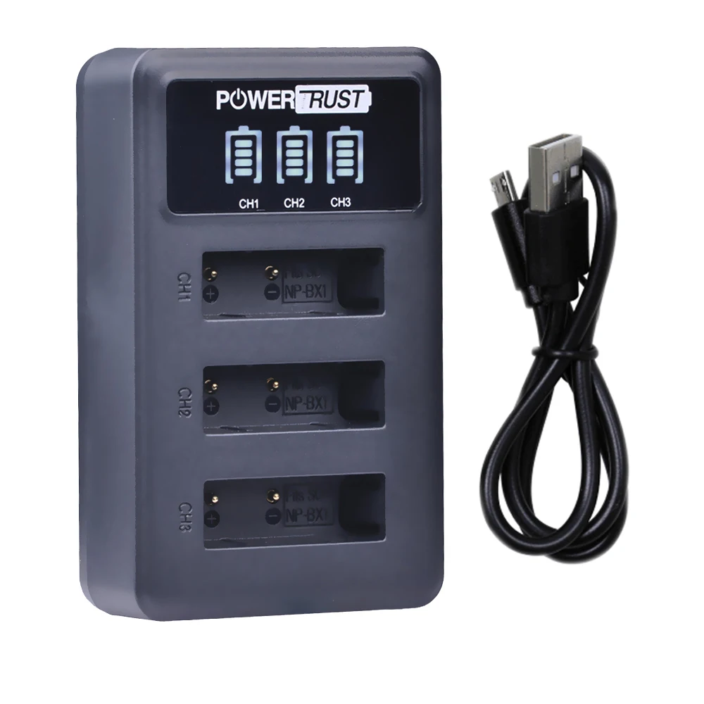 Батарея NP BX1 5 шт. 1600 мА/ч аккумулятор NPBX1 светодиодный 3 порта USB зарядное