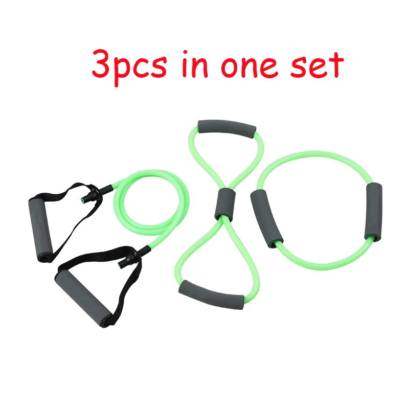 

3pcs/set 1 8 0 Word Chest Developer Loop Band Tube for Yoga Fitness Pilates Workout Exercise Fitness Equipment Resistance Bands