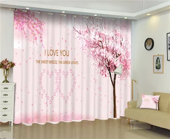 

Romantic in house 3D Blackout Curtains Healthy non-pollution Digital Print Customiz Design Tablecloth Shower Curtain bedding set