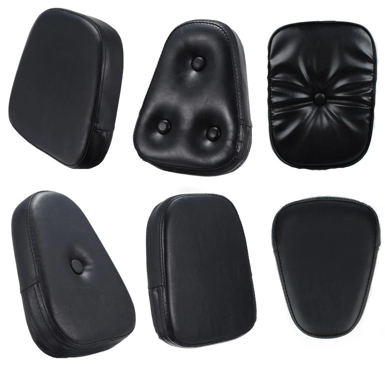 1pcs Motorcycle Universal Black Synthetic Leather Sissy Bar Backrest