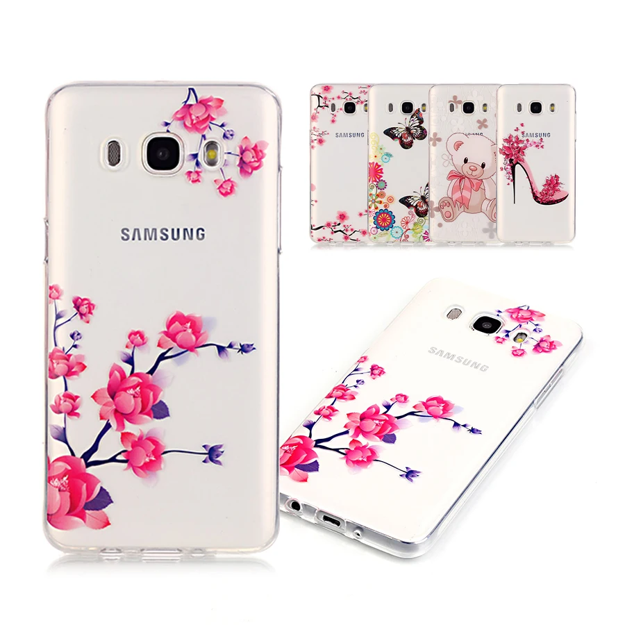 coque fleur noir samsung galaxy j5 2016