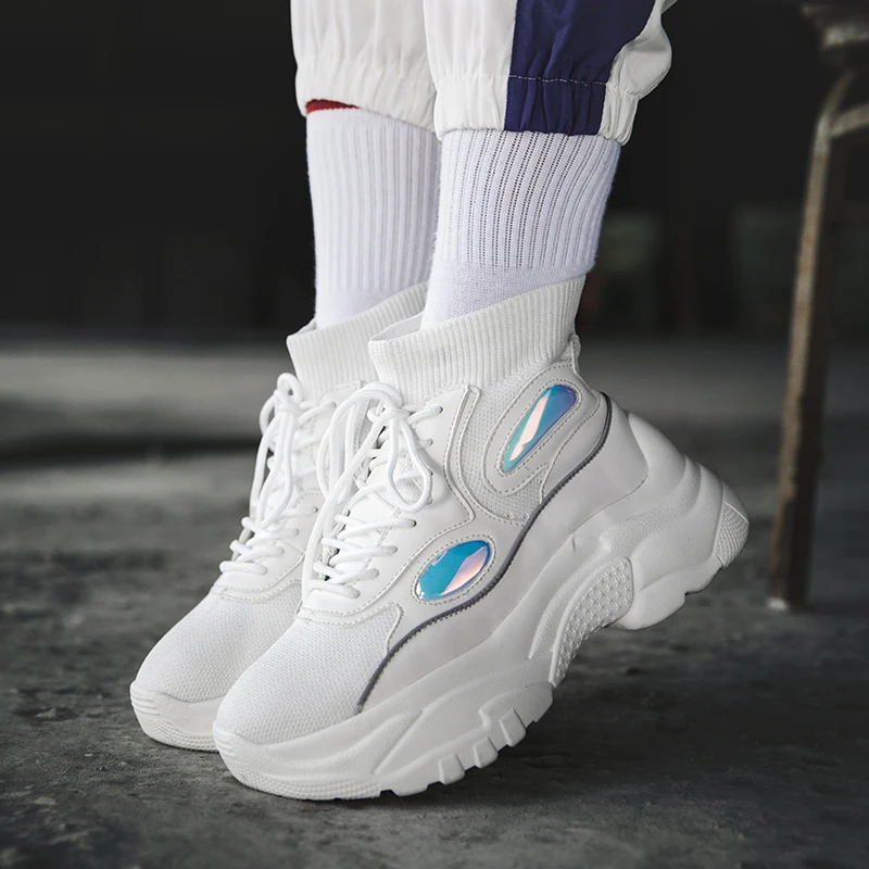 Tenis/женские высокие ботинки Chaussure Femme Женские дышащие кроссовки Модная