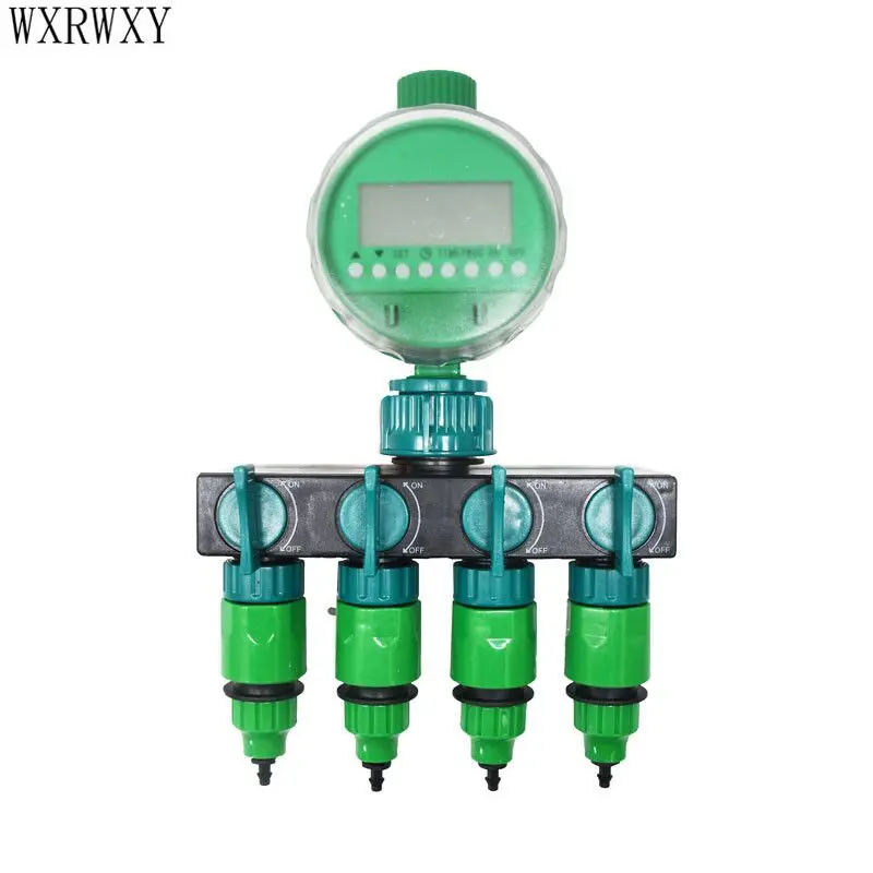 

wxrwxy Garden Faucet timer irrigation 4 way tap 1/4" 4 way splitter 8/11 Timer for watering Shunt four outlets 1set