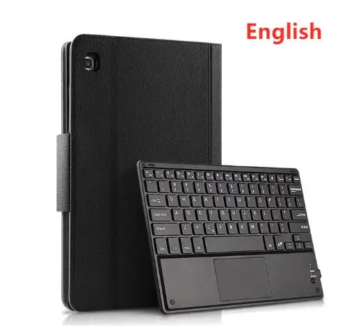 Keyboard Smart Case For Samsung galaxy Tab A 10.1 SM-T510 T515 Tablet PU Leather Bluetooth keyboard Protective Cover+film - Цвет: keyboard case