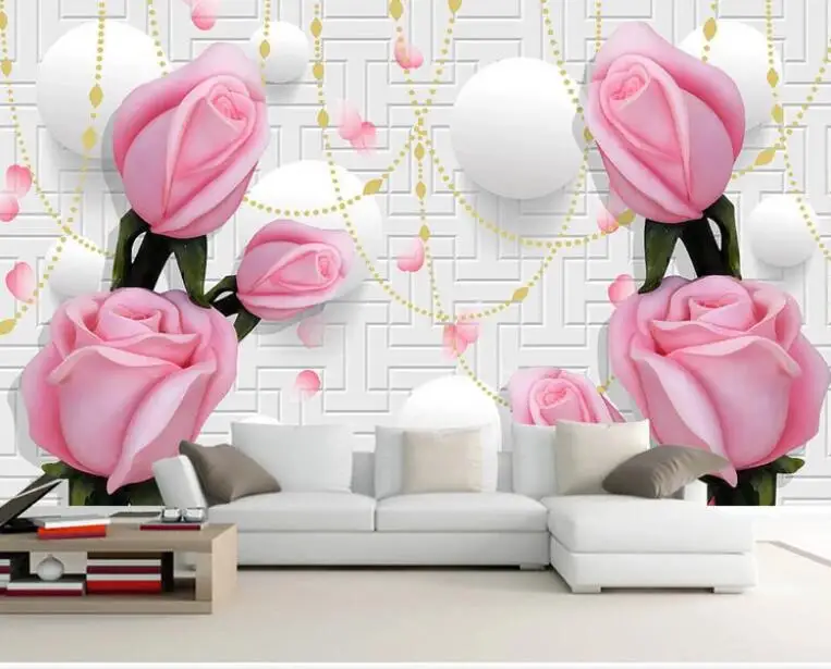 Beibehang обои домашний Декор на заказ обои розовый тисненый розовый ТВ диван фон Настенные обои домашний декор behang