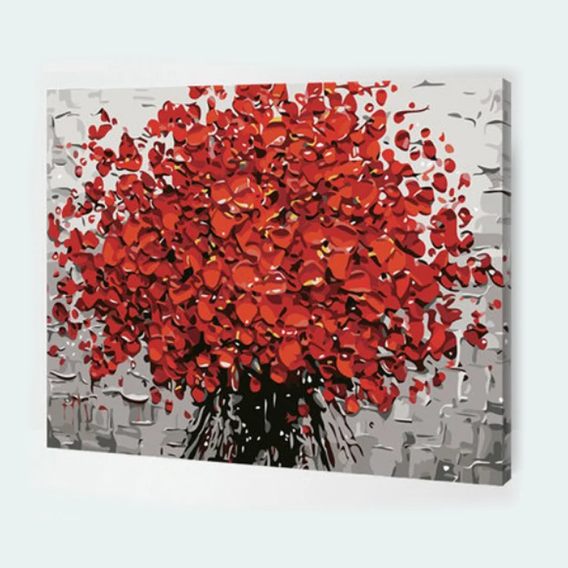 

diy oil painting by numbers wall decor picture on canvas drawing coloring by number flowers oil paint