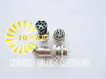 

Free Shipping 5pair Male & Female Diameter 16mm Wire Panel Connector GX16 9P GX16-9 M16 circular connector Socket Plug