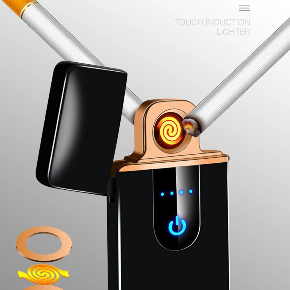 1 шт. сенсорный переключатель USB зарядка зажигалка сигареты двухсторонняя