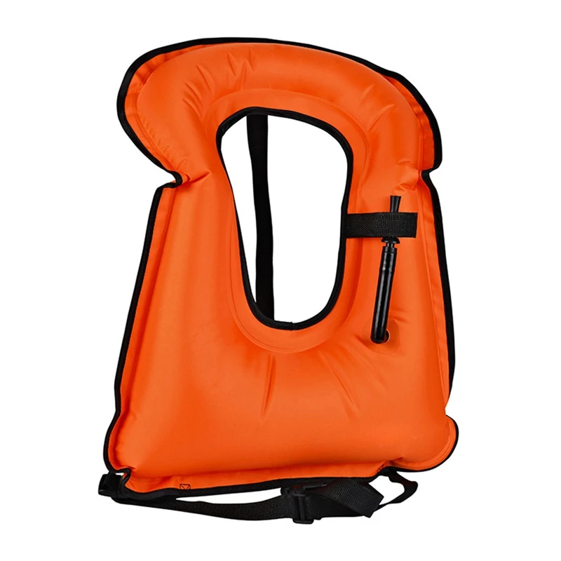 6 цветов надувной плавательный жилет спасательный жилет для сноркелинга плавающее устройство плаванье мин Дрифтинг серфинг водный спорт спасательный - Цвет: Оранжевый