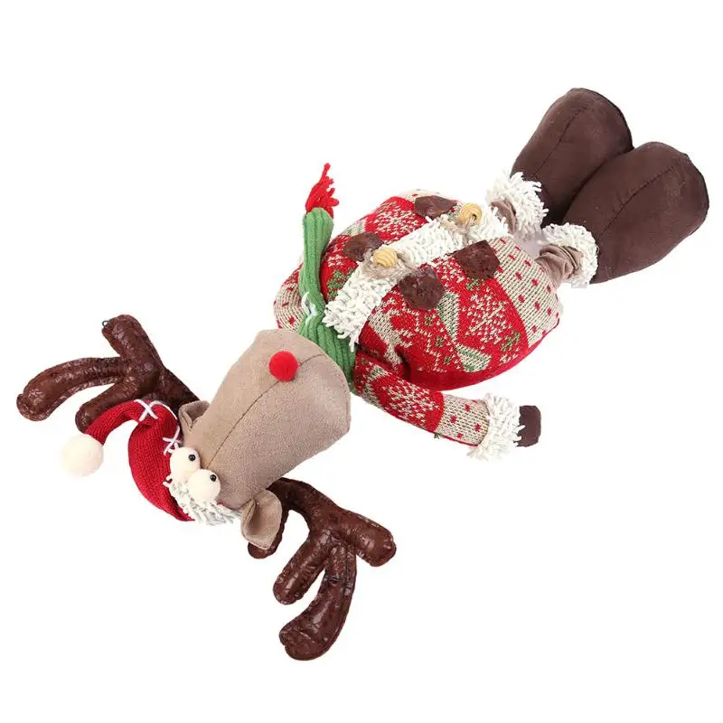 Рождественская Кукла navidad рождественские украшения для дома красная одежда орнамент домашний бархатный подарок лось Декор рождественские украшения кукла