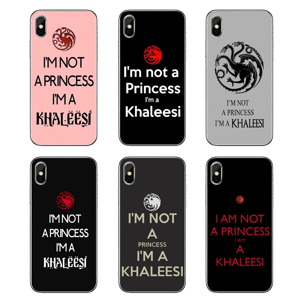 Для iPod Touch iPhone 4 4S 5 5S 5C SE 6 S 7 8 X XR XS Plus MAX I'm Not Princess a Khaleesi прозрачный мягкий чехол |