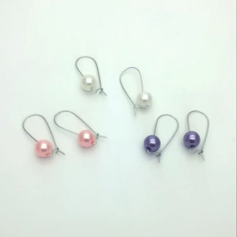 

2018 Hot Sale Water Drop Shape Hoop Earrings For Women Trendy Style Simulated-pearl Big Earring For Party And Gitf