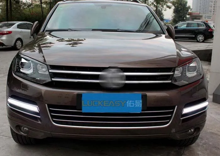 

LED DRL Daytime Running Light Fog Lamp Cover for VW Touareg 2011 2012 2013