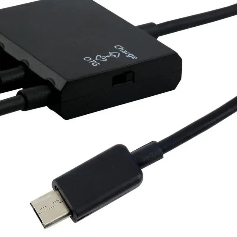 Высокое качество 4 Порты Мощность зарядки OTG кабель Разъем сплитер микро USB для