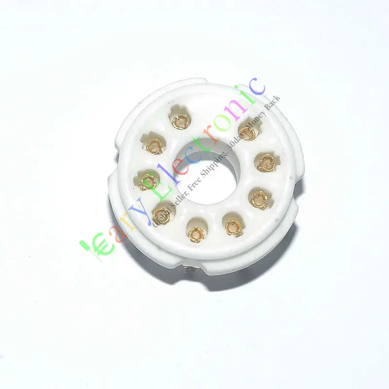 Опт и розница 8 шт 9pin PCB золотой керамический гнезда вакуумных трубок клапанная