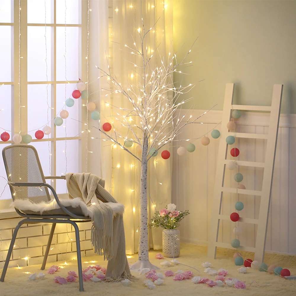  Decorations LED Tree Birch Lamp Silver night light Modern Festival for Home Holiday Fairy 170cm EU  - 33020613078
