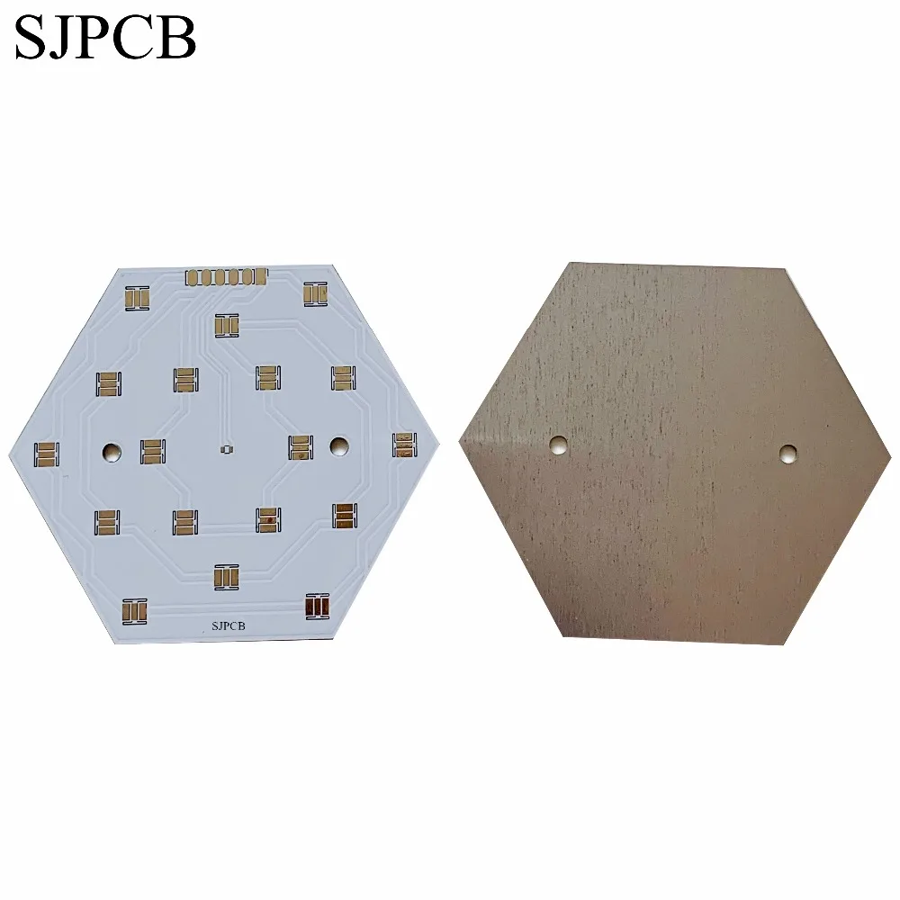 SJPCB алюминиевая белая поверхность Светодиодная плата прототип небольшое