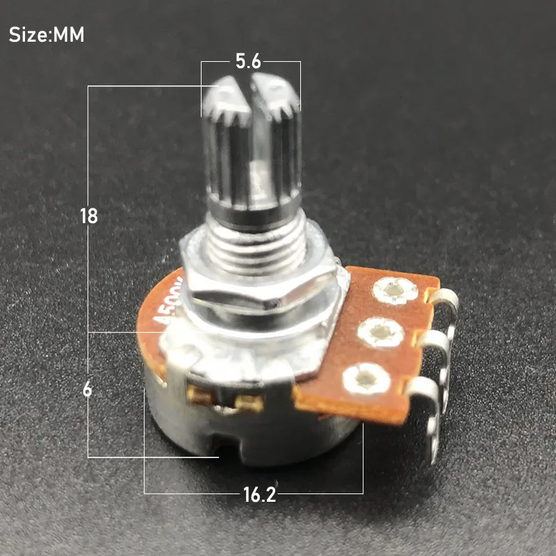 4 шт 15/18 мм вал Электрогитары потенциометры Горшки звук тон Управление горшки A250K B250K A500K B500K небольшой/большой цветочный горшок