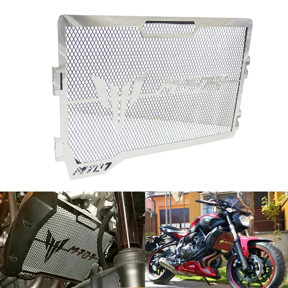 

KEMiMOTO For MT07 MT-07 Radiator Grille Guard Cover Protector For Yamaha MT 07 2014 2015 2016 2017 Motorcycle Accessories