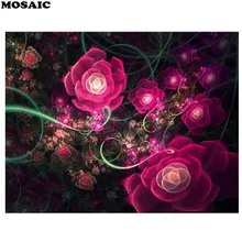 На заказ фото Алмазная Картина абстрактный цветок вышивка крестиком Алмазная мозаика полная квадратная дрель вышивка Алмазная вышивка крестиком подарок