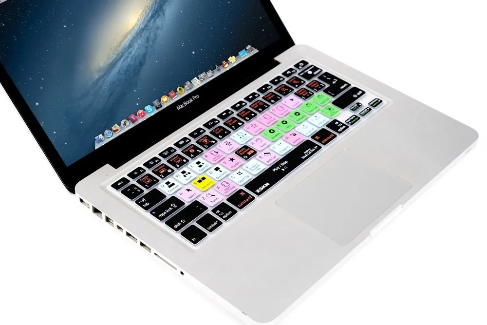 XSKN Final Cut Pro X ярлык силиконовый чехол кожи для Macbook Air retina 13 15 17 клавиатура и алюминиевая беспроводная клавиатура