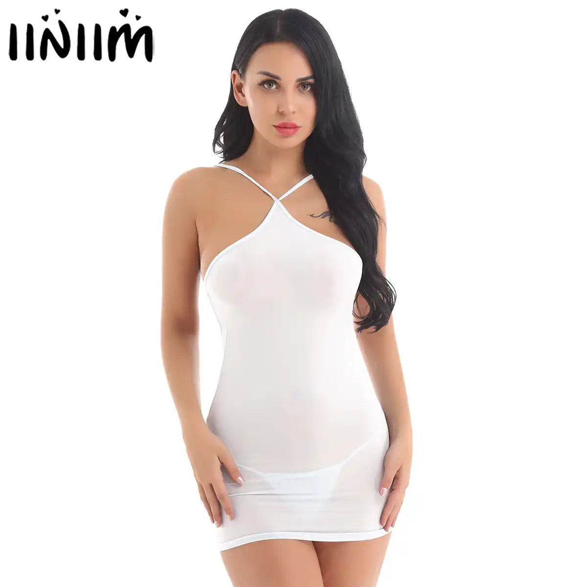 transparent mini dress