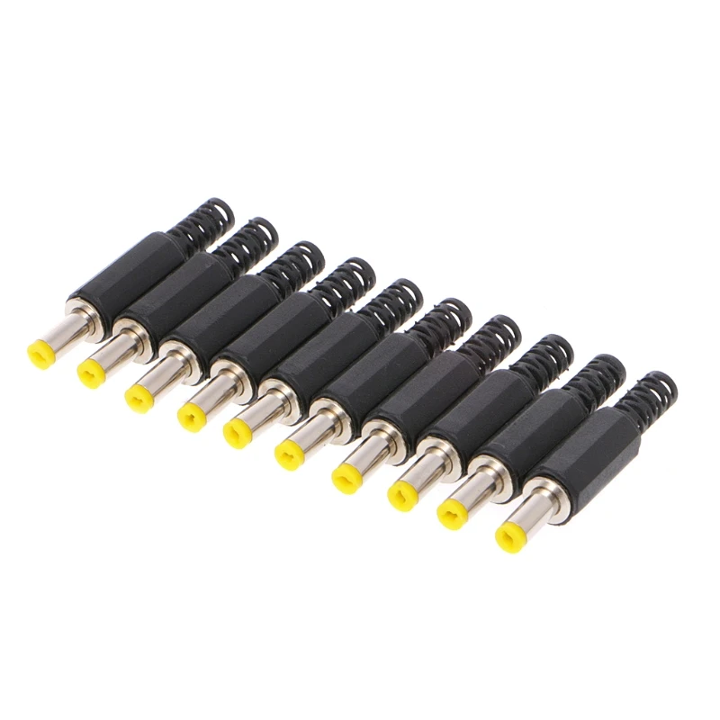 

10 Pcs 4.8x1.7mm Male DC In-Line Plug Socket Jack Connector Adapter Plastic Cover