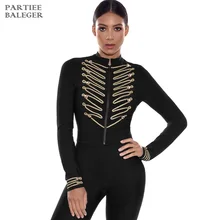 Новое поступление шикарная Золотая кнопка украшенный геометрический узор дизайн с длинными рукавами знаменитостей вечерние Клубные бандажные куртки пальто