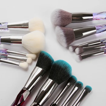 

Crystal Style Makeup Brushes Set Powder Foundation Eye Blush Brush set Cosmetic Professional Make up Brush Kit Tools 5Pcs TSLM1