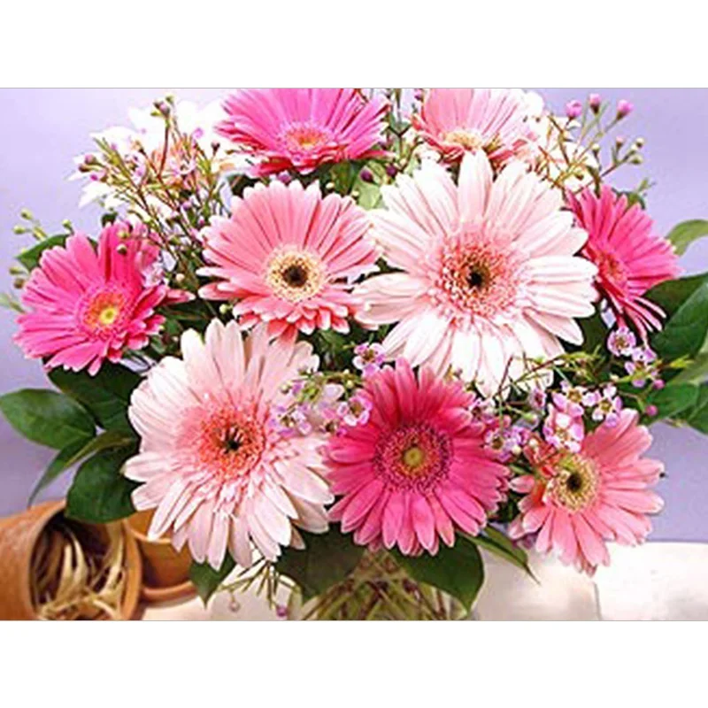 

Diamond Embroidery Full round colorful Flowers Pattern Diamond Mosaic Rhinestones Decoration Children Gift