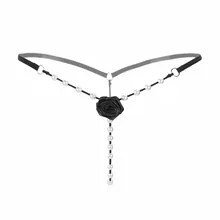 Сексуальное женское нижнее белье, с жемчугом, с массажным цветочным декором, стринги с низкой посадкой прозрачный, Соблазнительные трусики для женщин, lenceria