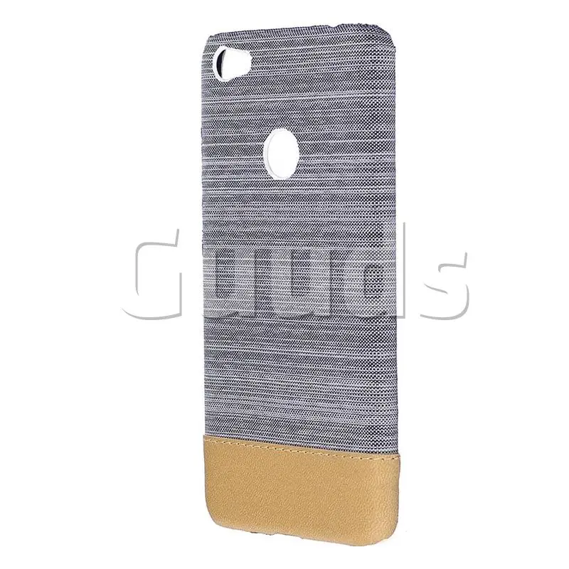 Canvas Cloth Coated Plastic Back Cover for Xiaomi Redmi 4 (4X) - Light Grey