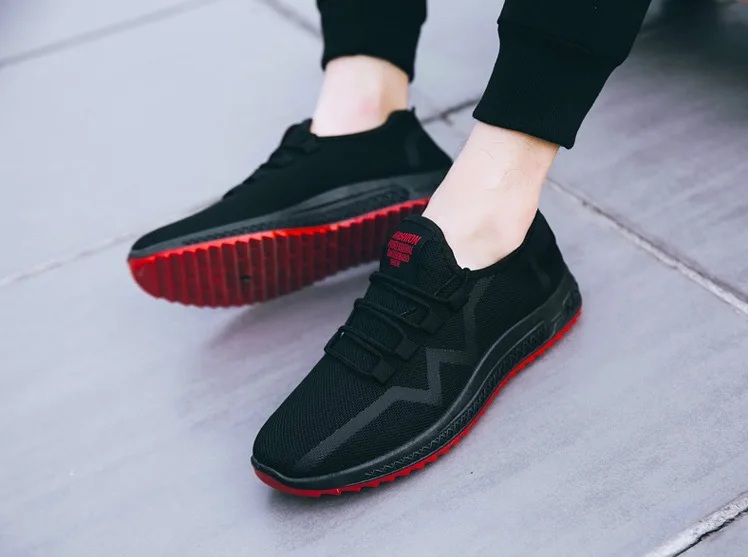 

2019 New Style Men's Casual Shoes Sports Leisure Fashion Running anti-skid Light Ventilate Wear-resisting Sweat-Absorbant
