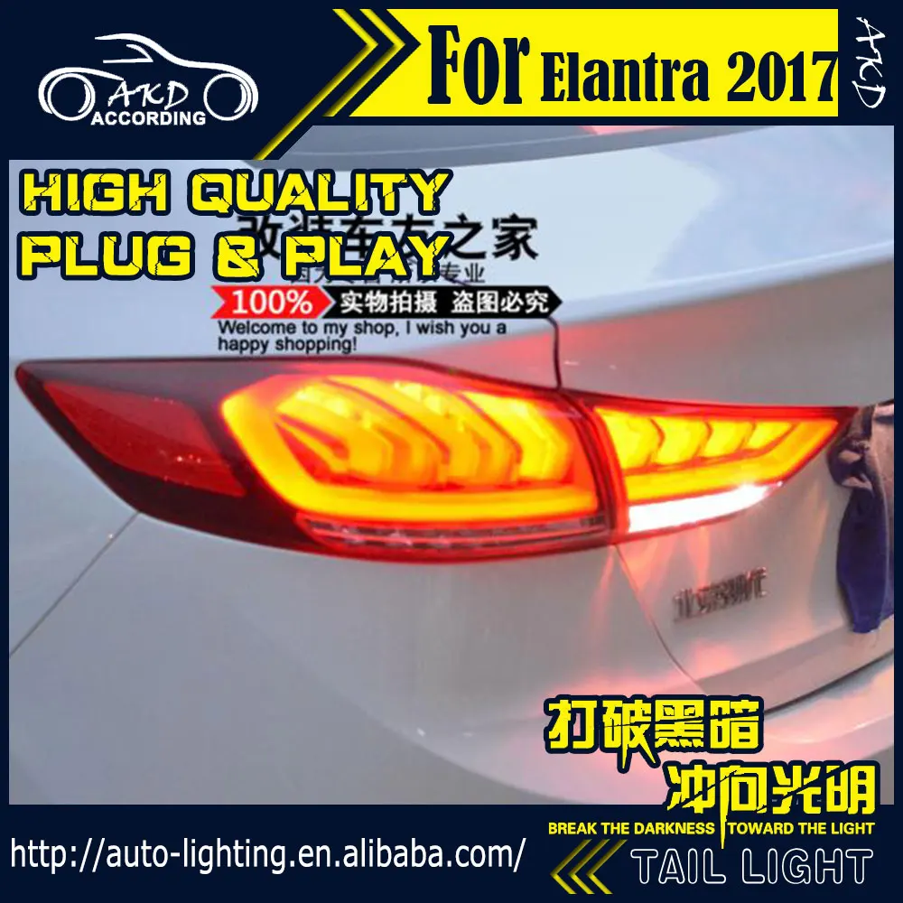 AKD Car Styling Tail Lamp for Hyundai Elantra Tail Lights 2016 2017 New
