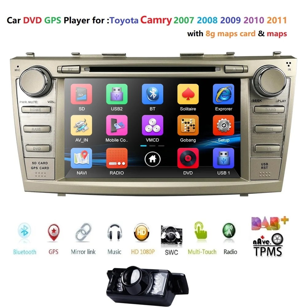 Clearance Hizpo 2 Din Car Multimedia Player For Toyota aurion camry Bluetooth Touch Screen Player Autoradio TF USB FM Radio Car Media auto 3