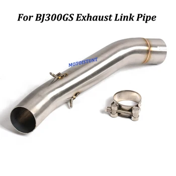 For Benelli BJ300GS Motorcycle Exhaust Modified Middle Stainless Stee Link Pipe Slip on Without Muffler