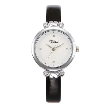 

New Elegant Silver Rim 8 Colors Leather Minimalisme watches Relogio Feminino reloj mujer montres femme Valentine Gifts Watches