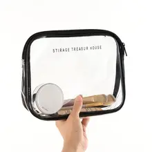 Clear Transparent PVC Travel Makeup Bag Cosmetic Toiletry Zip Cosmetic Wash Bags Pouch new women clear transparent plastic pvc cosmetic bags casual travel waterproof toiletry wash bathing storage zip bag