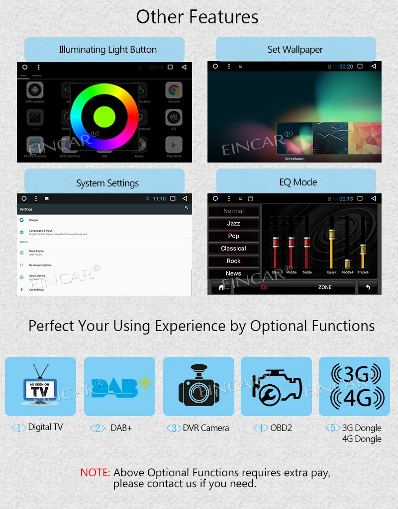 Perfect Android 7.1 Car DVD Stereo Octa Core 7