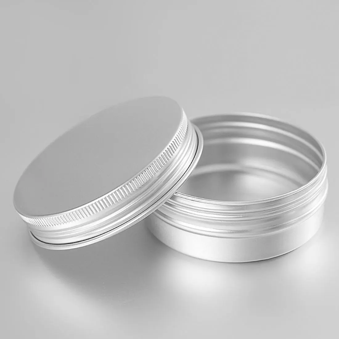 

Empty Aluminum Cream Jar Tin Cosmetic Lip Balm Containers Nail Derocation Crafts Pot Bottle Screw Thread