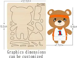 Медвежонок спортсмен cn1095 muyu Резка die -- Новый деревянная форма резка умирает для Скрапбукинг Thickness-15.8mm