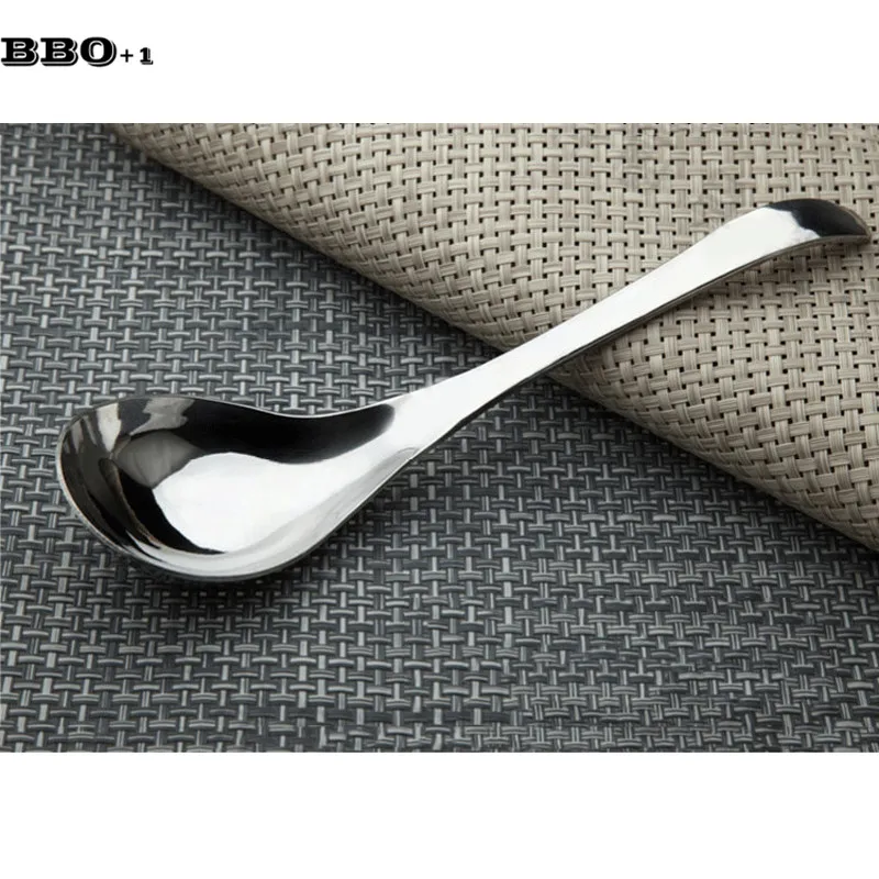 1pcs 10.6'' Thickness Big Soup Spoon Stainless Steel Porridge Spoon